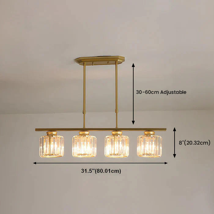 Multi-Light Overhead Fixture with Clear Glass Globes for Dining Tables & Islands – Adjustable Drop, Black Metal Frame, E27 Socket – Contempo