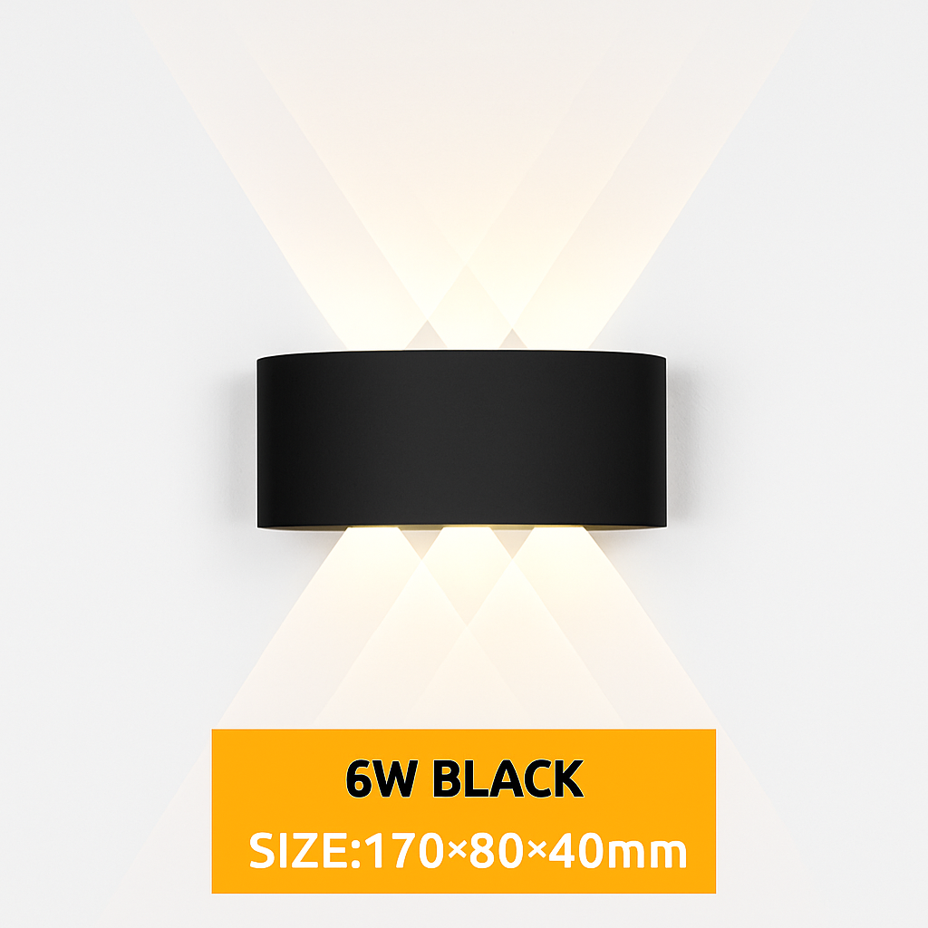 Modern LED Wall Light Up Down Indoor Outdoor Aluminum Sconce Waterproof IP65 for Bedroom Hallway Patio Garden Stairway