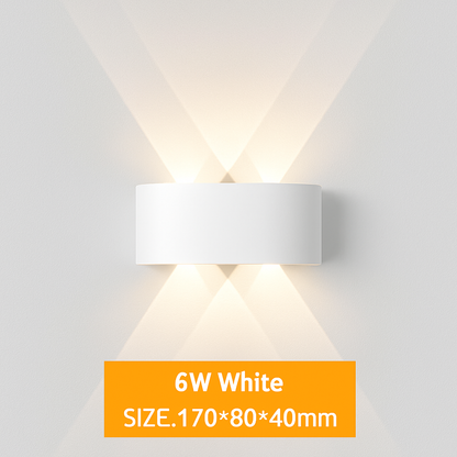 Modern LED Wall Light Up Down Indoor Outdoor Aluminum Sconce Waterproof IP65 for Bedroom Hallway Patio Garden Stairway