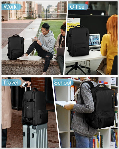 Large Travel Backpack 40L with Laptop Sleeve and Dedicated Shoe Section for Weekend Trips, Hiking & Daily Use