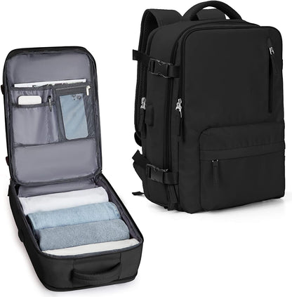 Large Travel Backpack 40L with Laptop Sleeve and Dedicated Shoe Section for Weekend Trips, Hiking & Daily Use
