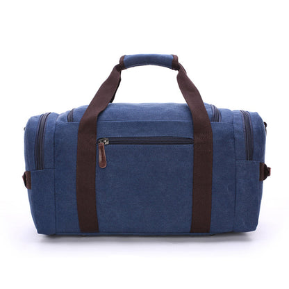 Canvas & Leather Travel Duffel Bag with Water-Resistant Coating – Large Weekender for Trips & Work