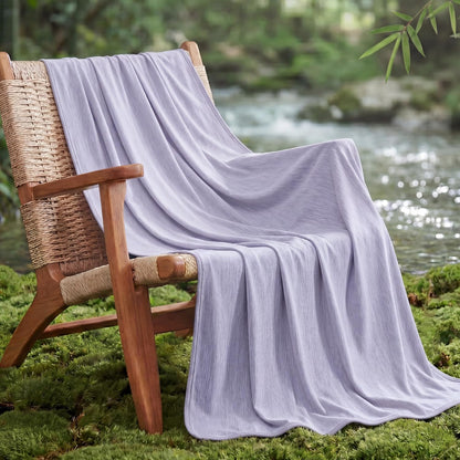 Cozy Comfort | Summer Cooling Blanket for Hot Sleepers with Bamboo Rayon | Lightweight Throw for Travel and Outdoor Use