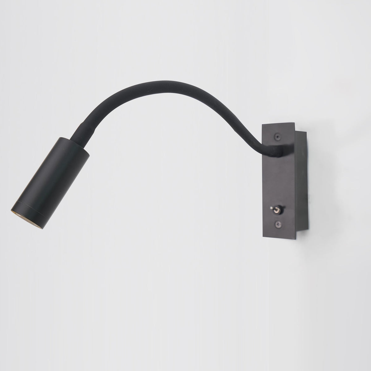 Flexible Gooseneck LED Reading Sconce 14 in Aluminum Indoor Wall Light for Bedroom Hallway Study Modern Task Lighting Push Button Switch