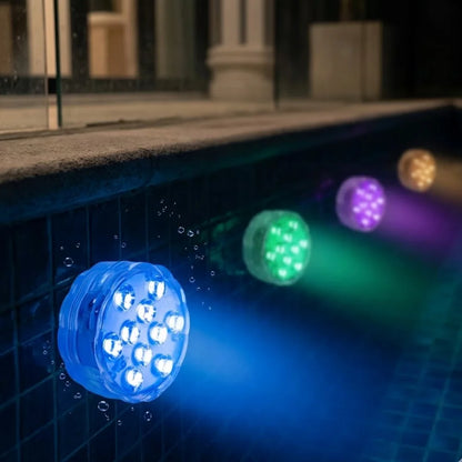 Waterproof RGB Color-Changing Underwater Light with Remote – Battery-Powered Submersible LED for Pools, Aquariums & Hot Tubs