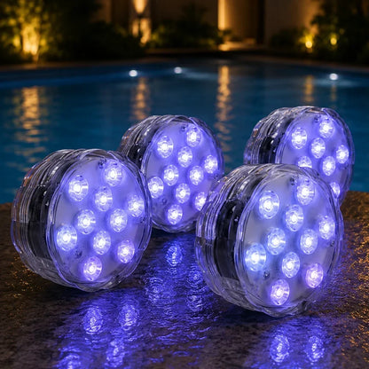 Waterproof RGB Color-Changing Underwater Light with Remote – Battery-Powered Submersible LED for Pools, Aquariums & Hot Tubs
