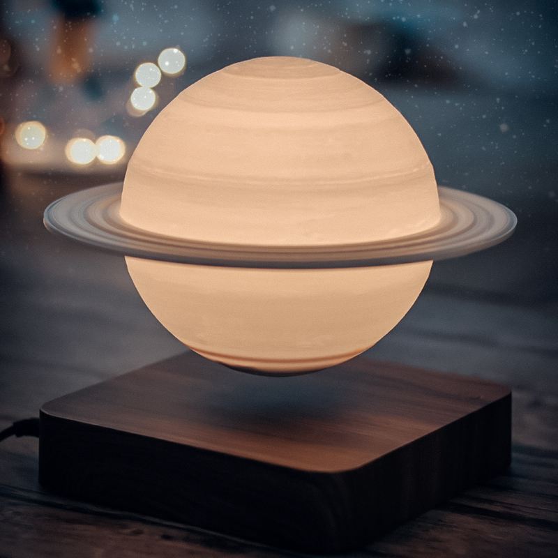 Floating Magnetic Globe Desk Lamp with Dual-Tone LED Lighting for Office & Bedroom