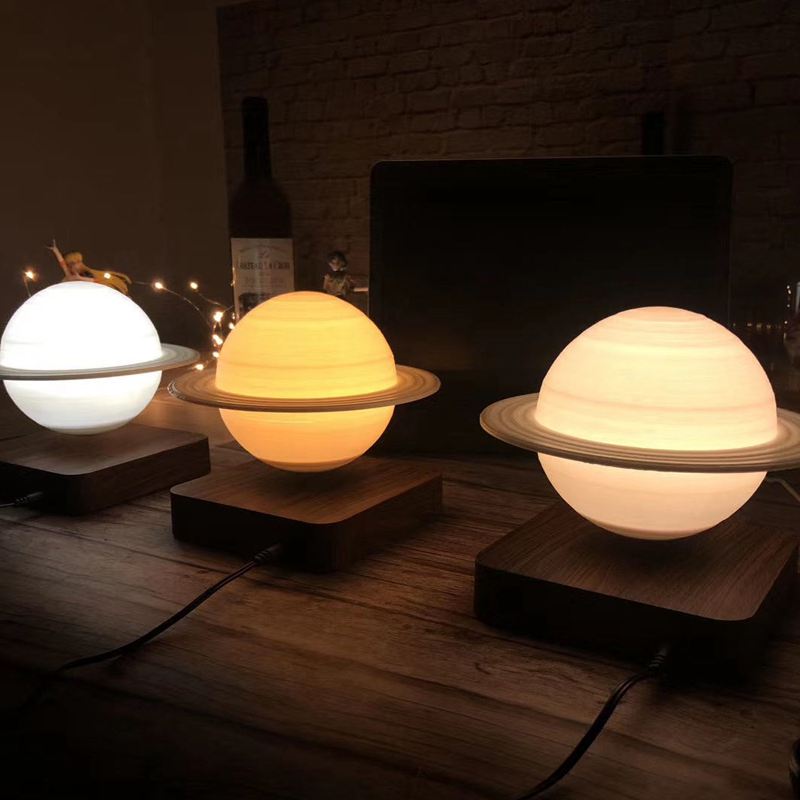 Floating Magnetic Globe Desk Lamp with Dual-Tone LED Lighting for Office & Bedroom