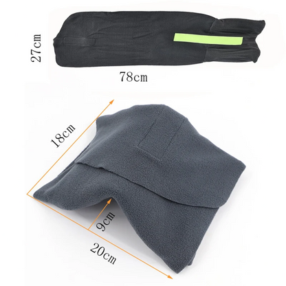 Travel Neck Pillow with Ergonomic Support – Lightweight Memory Foam Headrest for Airplane, Car & Train – Machine Washable Cover for Men &
