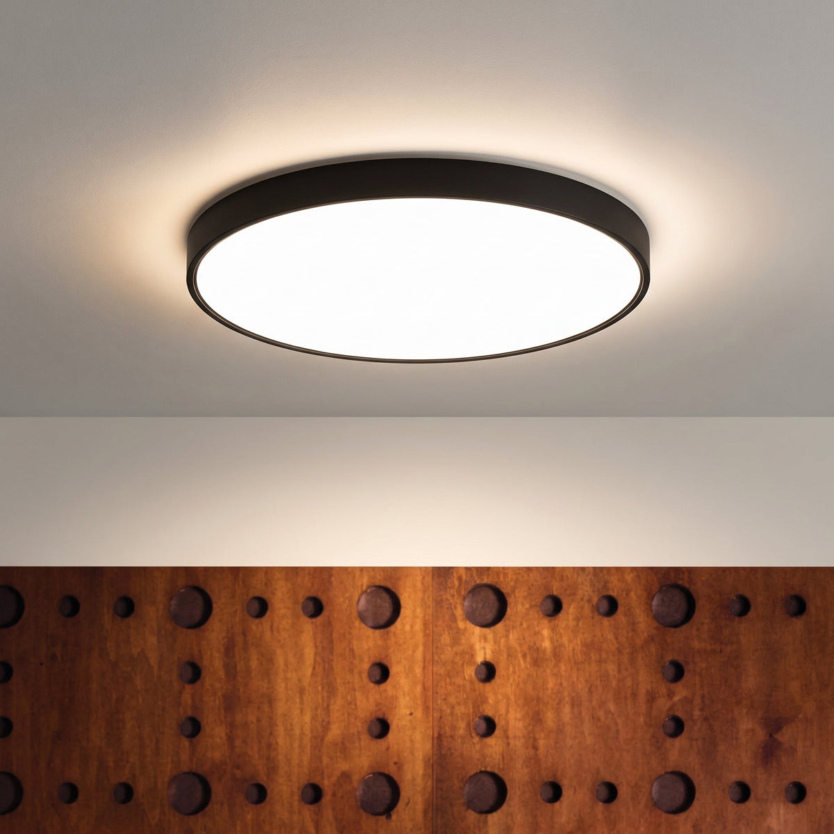 Ultra-Slim LED Ceiling Light Flush Mount Modern Minimalist Design for Bedroom Kitchen Living Room Black White 9 10.5 14.5 Inch