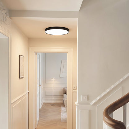 Ultra-Slim LED Ceiling Light Flush Mount Modern Minimalist Design for Bedroom Kitchen Living Room Black White 9 10.5 14.5 Inch