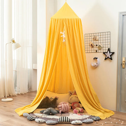 Kids Bed Tent Canopy Light Blocking Play Curtain for Girls Boys Crib Nursery Princess Dome Netting Drape with Hanging Hook 98 Inch Tall