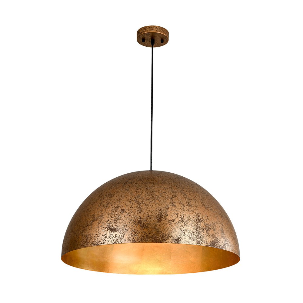 Statement Bowl Pendant Ceiling Light with Gold Interior – Adjustable Cable & Dimmable for Kitchen Island, Dining