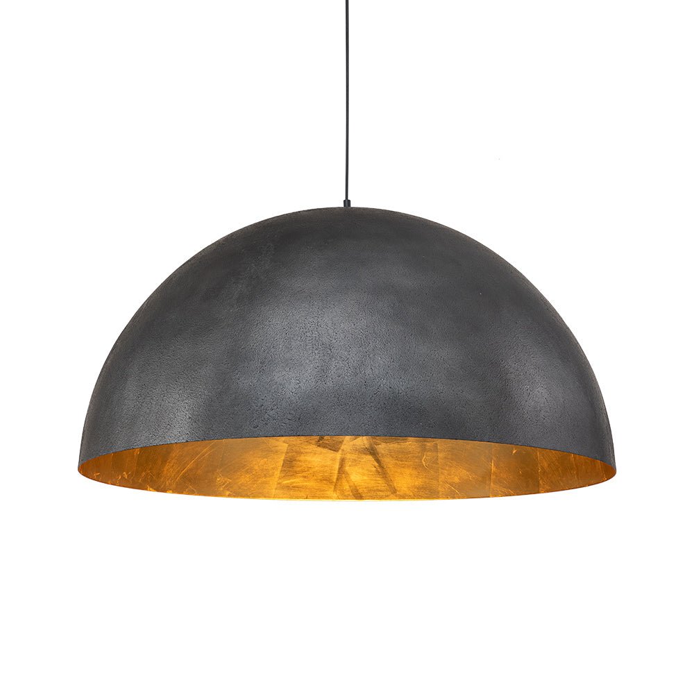 Statement Bowl Pendant Ceiling Light with Gold Interior – Adjustable Cable & Dimmable for Kitchen Island, Dining