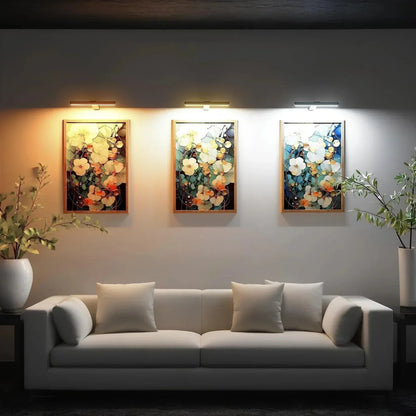 Wireless LED Picture Light with Dimmer & Remote – Swivel Head Art Illuminator for Wall Display