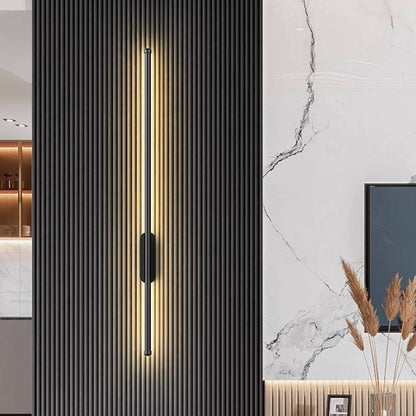 Vertical LED Wall Sconce 24 Inch Aluminum Minimalist Accent Light for Bedroom Hallway Living Room Modern Scandinavian Linear Strip Fixture W