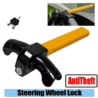 Heavy-Duty Steering Wheel Lock Bar – Anti-Theft Car Security Device with High-Visibility Design for Cars, Trucks, SUVs & Vans