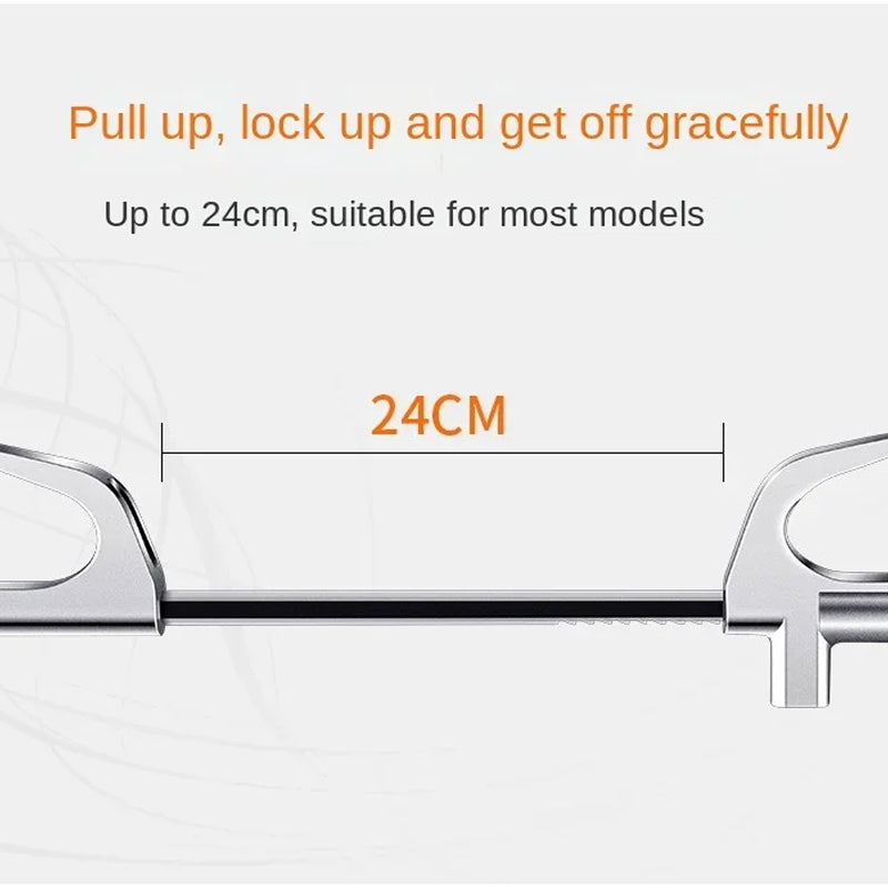 Retractable Anti-Theft Bar with Copper Core Lock & Emergency Glass Breaker for Cars, SUVs & Trucks