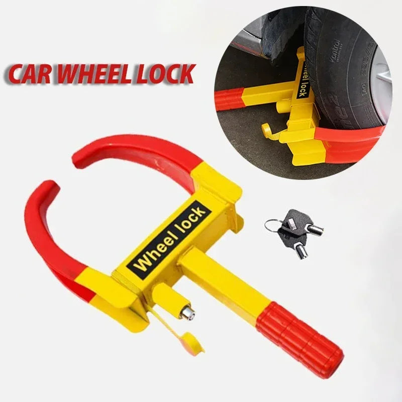 Heavy-Duty Tire Boot Lock for Cars, Trucks, Trailers & More – Adjustable Up to 11 In Width – Rust-Resistant Steel with Scratch-Free Coating