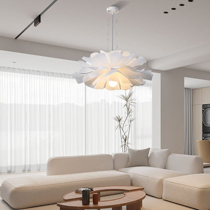 Overhead Ceiling Fixture Layered Acrylic & Metal Construction White Finish for Kitchens Entryways Bedrooms Living Spaces Modern Home Decor