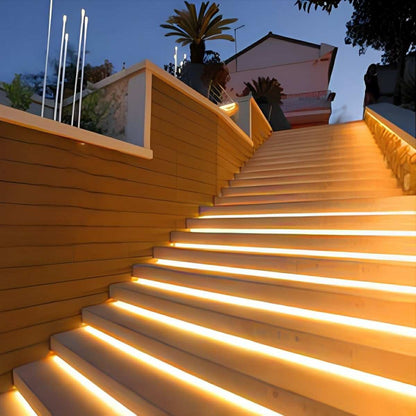 Flexible Silicone Strip Light 24V Warm White Waterproof for Outdoor Steps Walkways Pool Deck Landscape Garden Accent Recessed Path Stairway