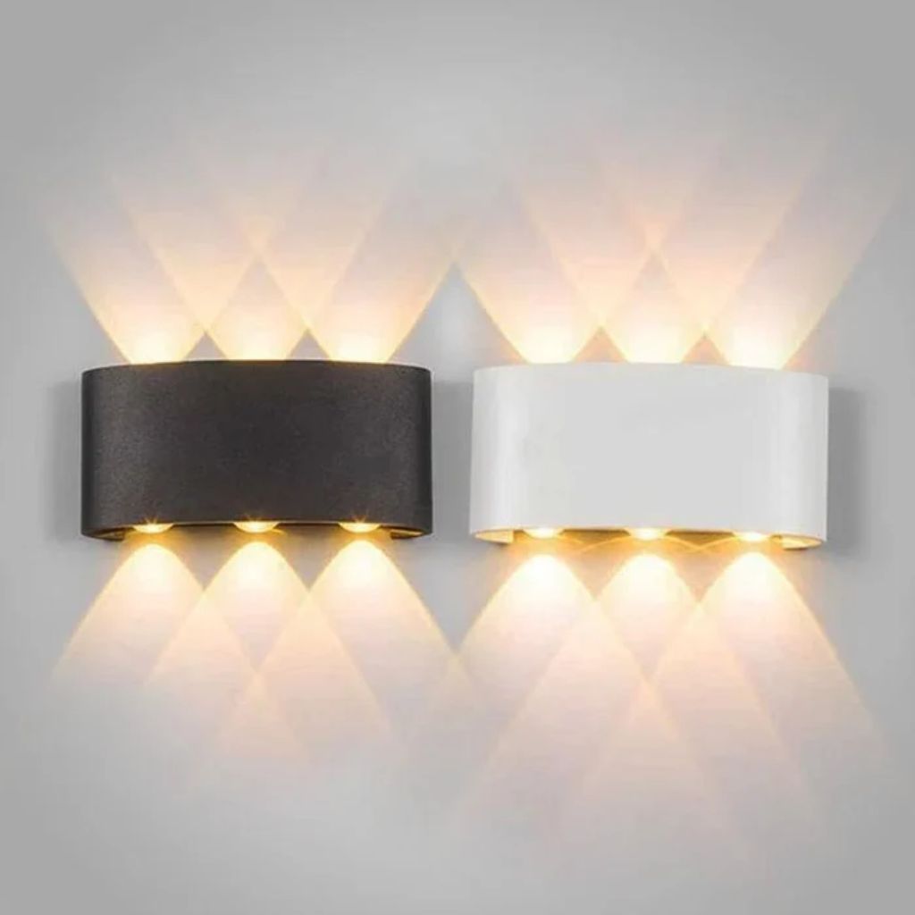 Waterproof LED Wall Sconce for Outdoor & Indoor Use – Aluminum Modern Light Fixture for Patio, Entryway, Hallway – 5 Wattage Options, Warm