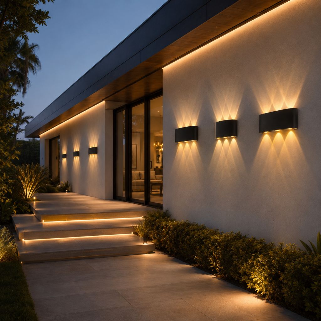 Waterproof LED Wall Sconce for Outdoor & Indoor Use – Aluminum Modern Light Fixture for Patio, Entryway, Hallway – 5 Wattage Options, Warm
