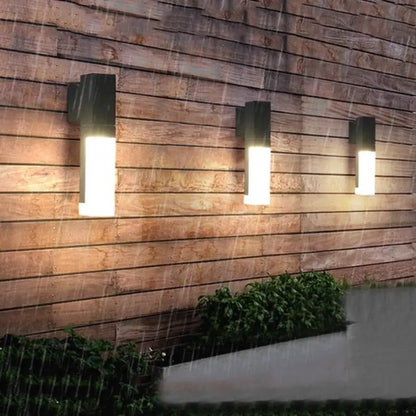 Motion Sensor Outdoor Wall Sconce Black Aluminum 10.6 Inch LED Fixture for Entryway Patio Garage IP65 Weatherproof Automatic Lighting