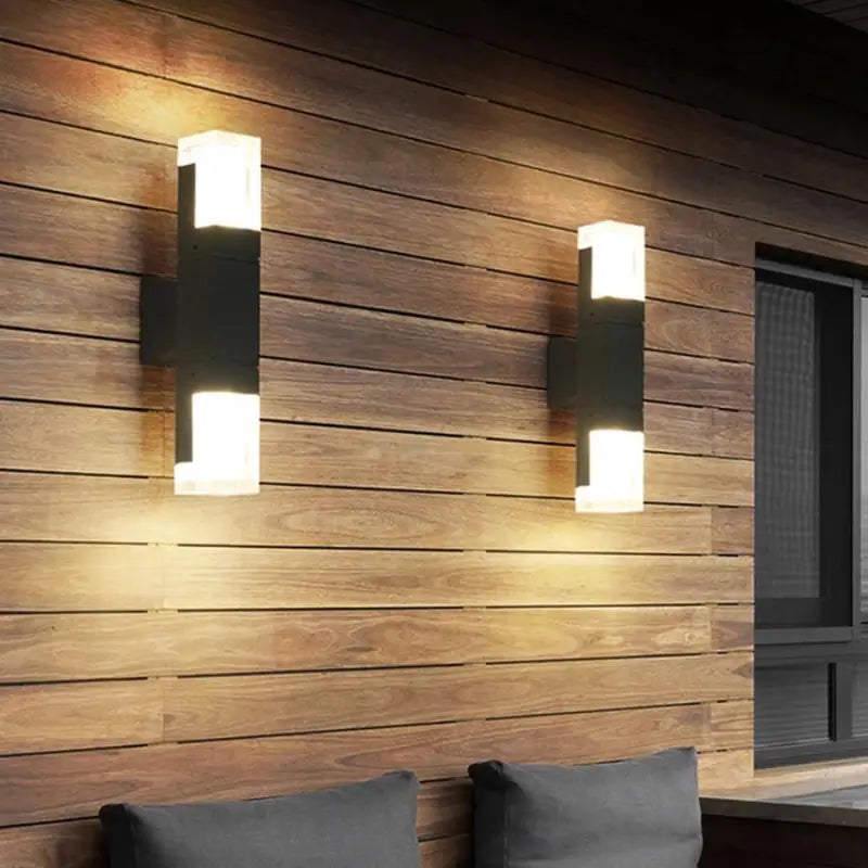 Motion Sensor Outdoor Wall Sconce Black Aluminum 10.6 Inch LED Fixture for Entryway Patio Garage IP65 Weatherproof Automatic Lighting
