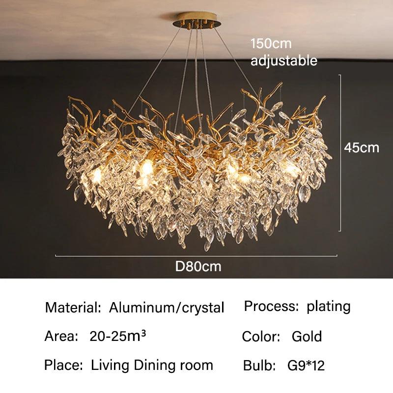 Crystal Ceiling Fixture LED Linear Bar Chandelier Dining Room Gold Silver Hanging Light Modern Luxury Island Lighting for Living Spaces