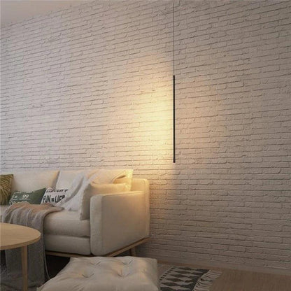 Sleek Cylinder Drop Light with Height-Adjustable Cord Black Aluminum LED Fixture for Bedrooms Nightstands Dining Tables Kitchen Islands Cont