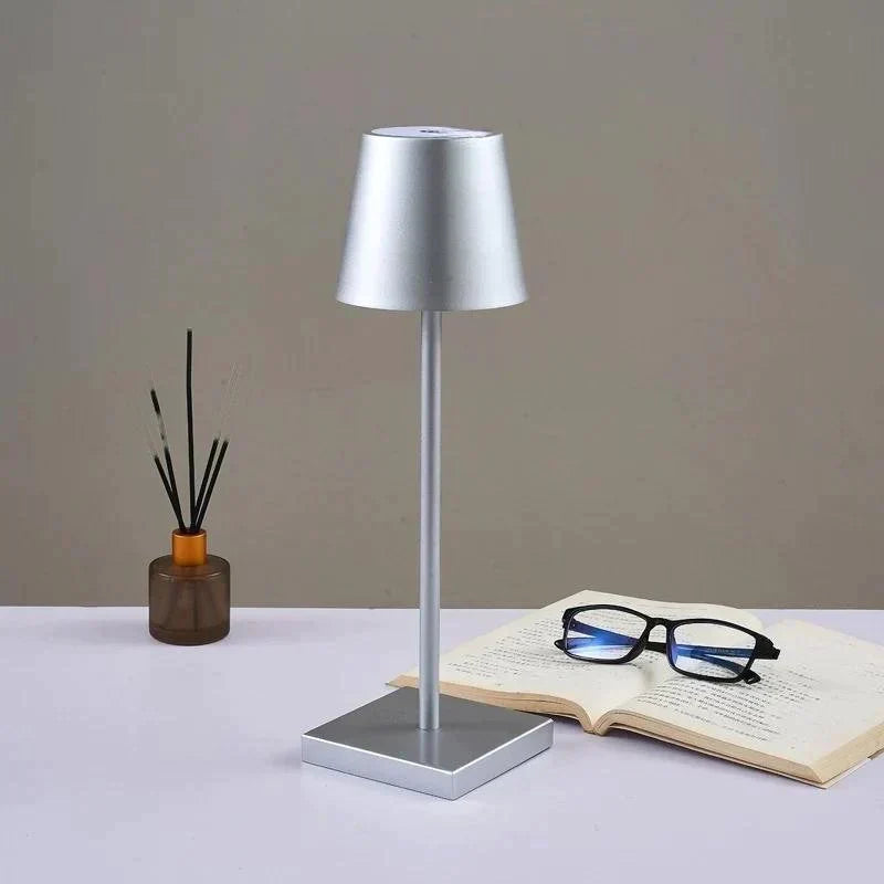 Rechargeable LED Table Lamp with Touch Control – Cordless Portable Light for Indoor & Outdoor Use – IP65 Waterproof Desk Lamp – Adjustable