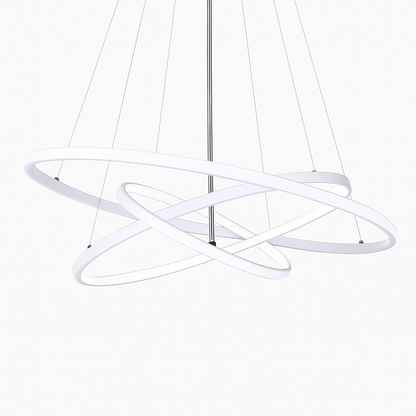 Modern LED Ring Pendant Light – Circular Hanging Chandelier for Dining Room, Living Room & Entryway | Contemporary Ceiling Fixture