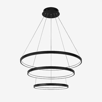 Modern LED Ring Pendant Light – Circular Hanging Chandelier for Dining Room, Living Room & Entryway | Contemporary Ceiling Fixture