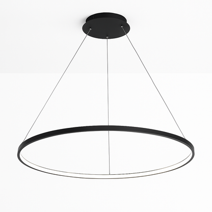 Modern LED Ring Pendant Light – Circular Hanging Chandelier for Dining Room, Living Room & Entryway | Contemporary Ceiling Fixture