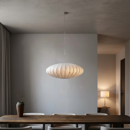 Crystal Ceiling Light 12 in Fabric Shade Fixture for Dining Room Living Room Hallway Decorative Hanging Lamp Glam Style