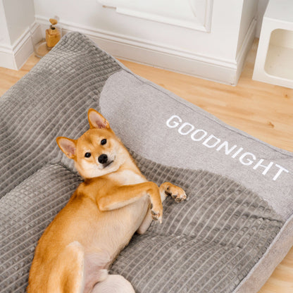 Orthopedic Dog Bed with Raised Pillow Support for Joint Relief and Better Sleep