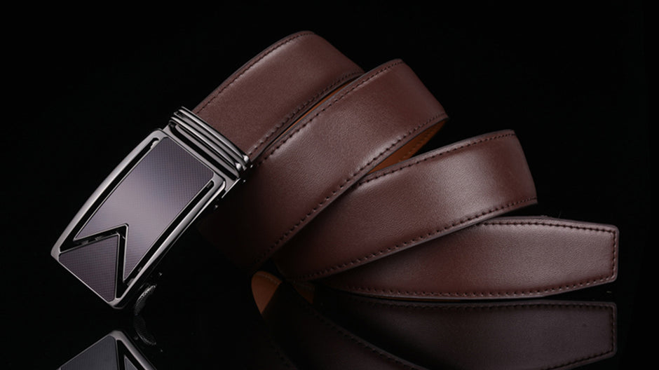 Genuine Cowhide Leather Belt with Water-Resistant Coating for Men | Premium Dress & Casual Wear Accessory