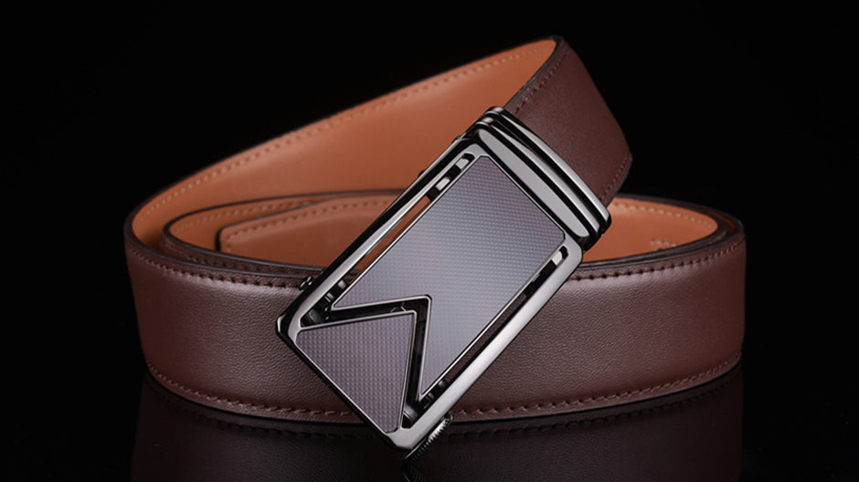 Genuine Cowhide Leather Belt with Water-Resistant Coating for Men | Premium Dress & Casual Wear Accessory