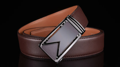 Genuine Cowhide Leather Belt with Water-Resistant Coating for Men | Premium Dress & Casual Wear Accessory