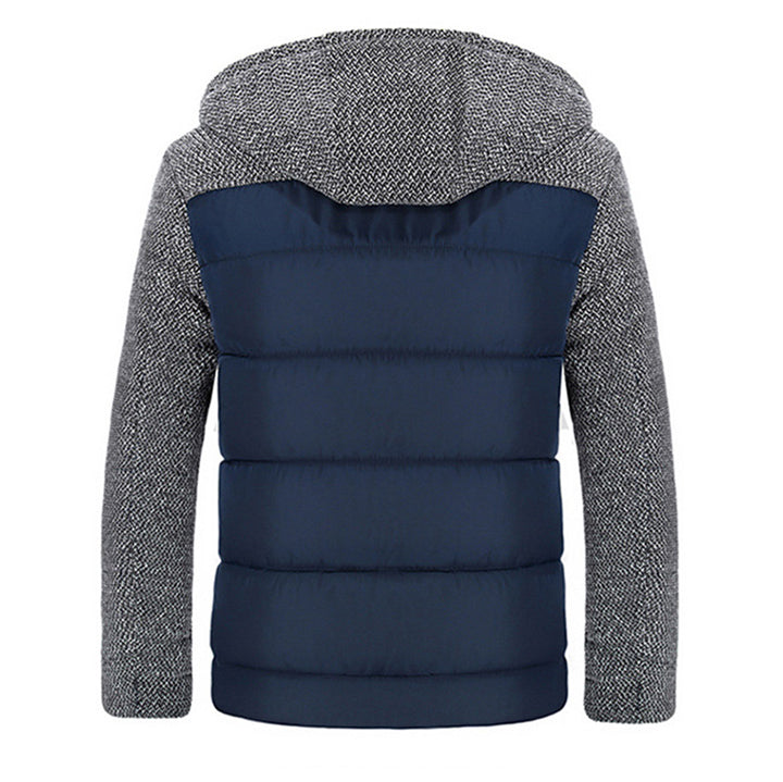 Insulated Polyester Fleece Jacket - Water-Resistant Outerwear for Cold Weather - Men's Casual Winter Coat with Scratch Protection