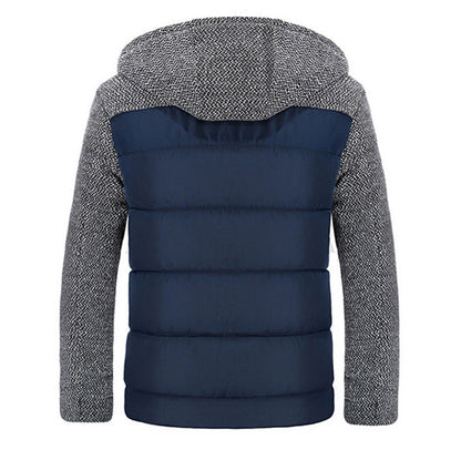 Insulated Polyester Fleece Jacket - Water-Resistant Outerwear for Cold Weather - Men's Casual Winter Coat with Scratch Protection