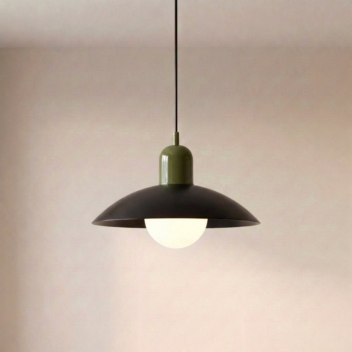 Round Iron Pendant Light with Adjustable 59 in Cable for Kitchen Island, Dining Table & Living Room | Scandinavian Modern Design in 20