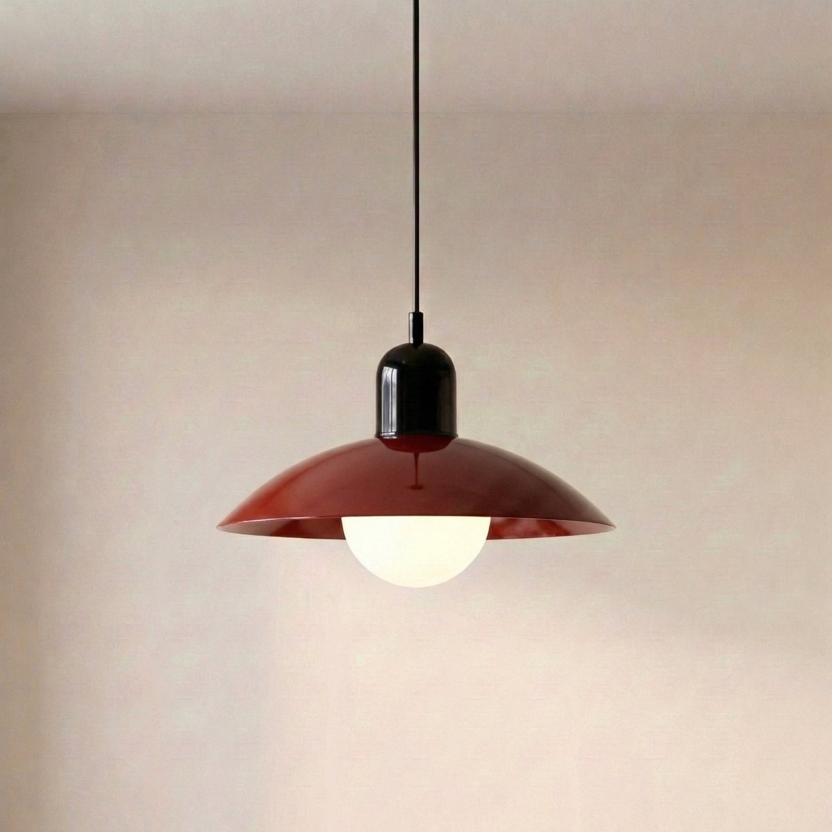 Round Iron Pendant Light with Adjustable 59 in Cable for Kitchen Island, Dining Table & Living Room | Scandinavian Modern Design in 20