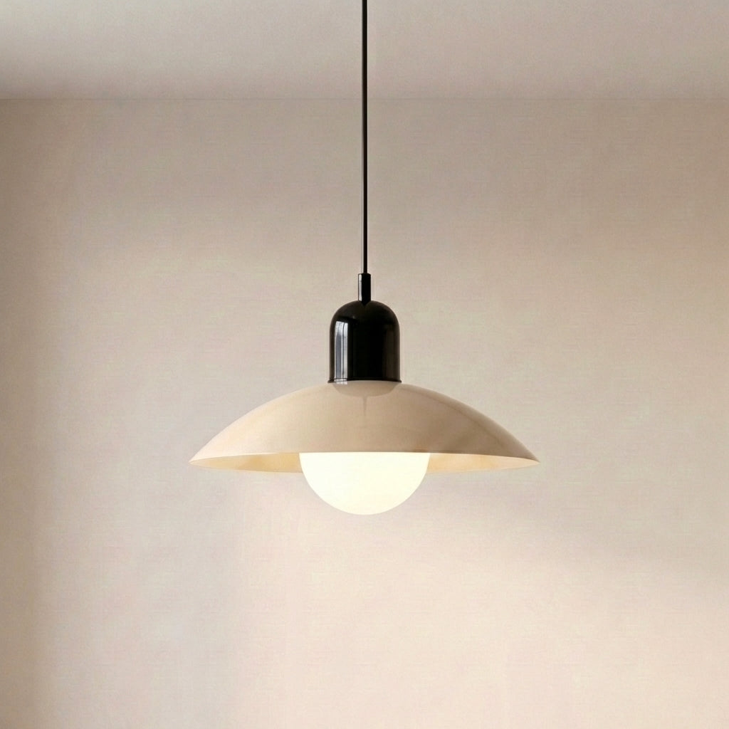 Round Iron Pendant Light with Adjustable 59 in Cable for Kitchen Island, Dining Table & Living Room | Scandinavian Modern Design in 20