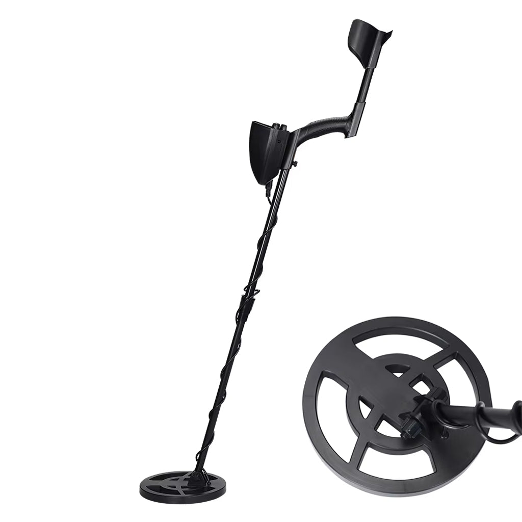 Handheld Treasure Finder with Waterproof Coil & Adjustable Shaft for Gold Silver Coins Jewelry Beach Hunting