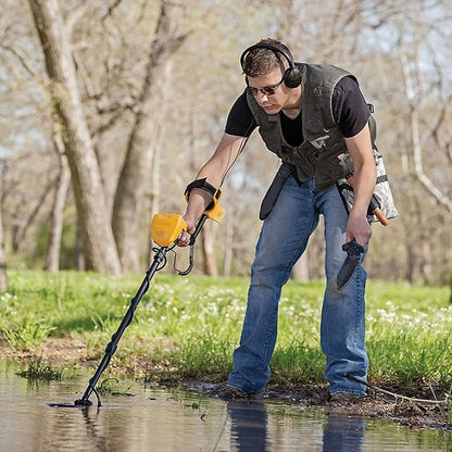 Handheld Treasure Finder with Waterproof Coil & Adjustable Shaft for Gold, Silver, Coins & Relics | Beach & Land Detection