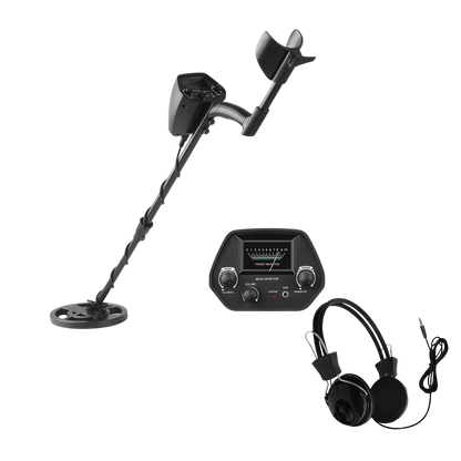 Handheld Treasure Finder with Waterproof Coil & Adjustable Shaft for Gold Silver Coins Jewelry Beach Hunting