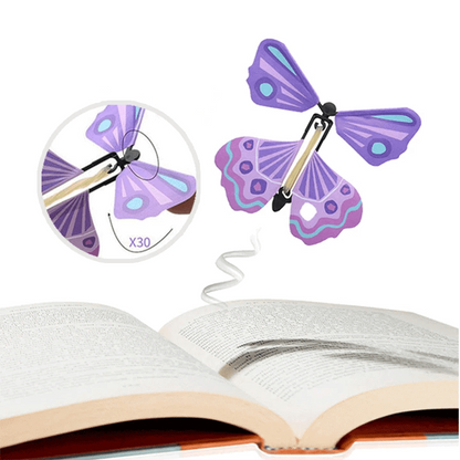 Wind-Up Flying Butterfly Surprise Card Insert Toy for Greeting Cards Books Party Favors