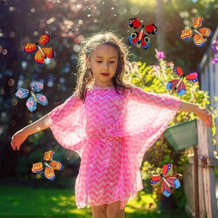 Wind-Up Flying Butterfly Surprise for Greeting Cards & Books | Novelty Gift Toy for Weddings Parties Birthdays